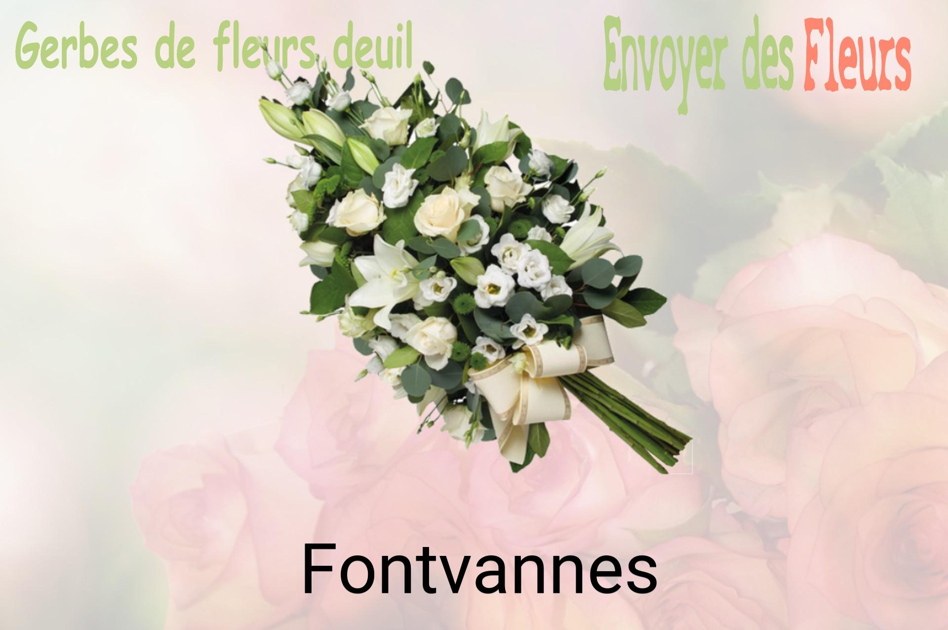 Gerbe de fleurs de deuil livrée à Fontvannes